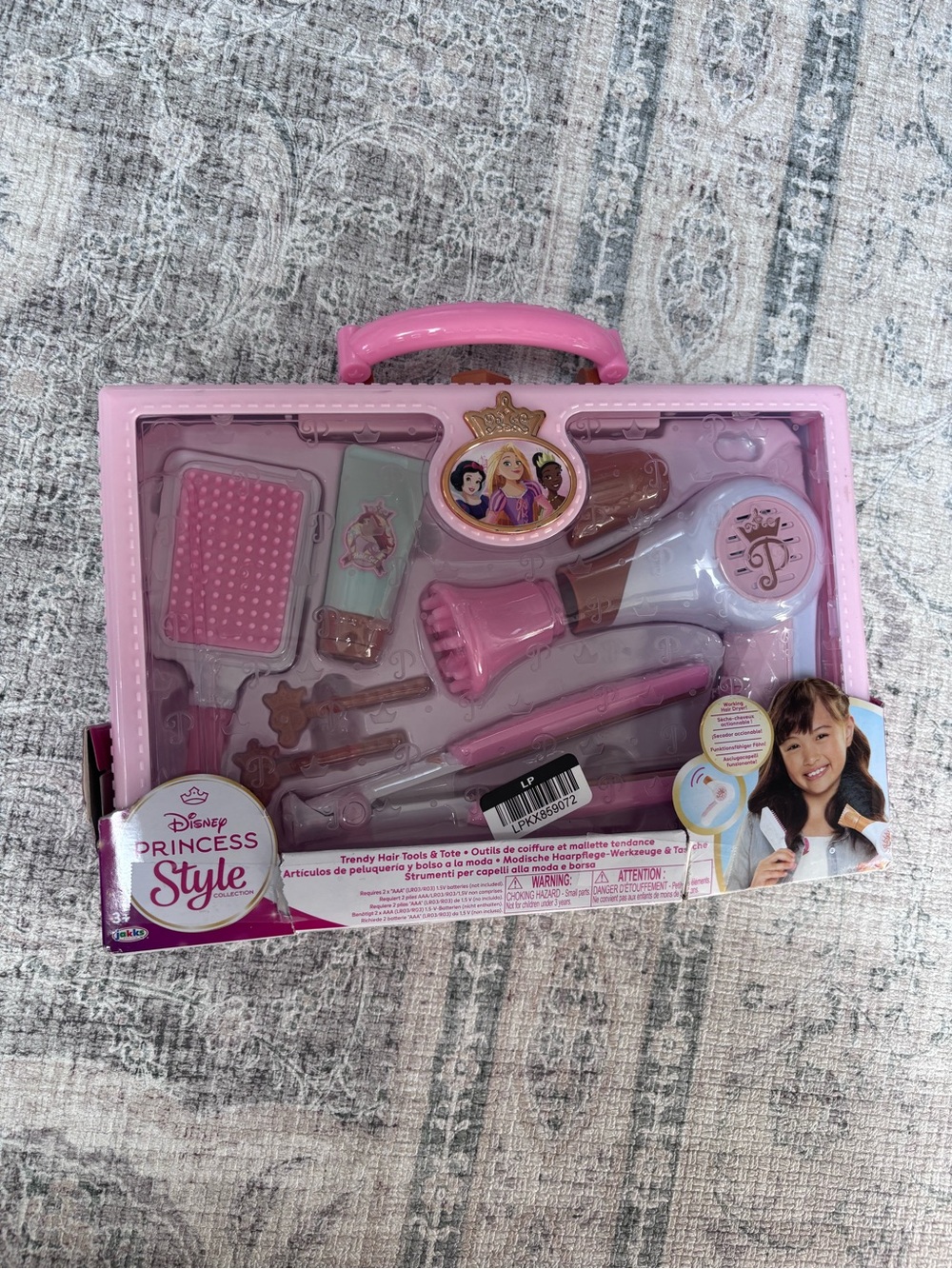 Disney Princess Pink Styling Play Set with Working Hair Dryer